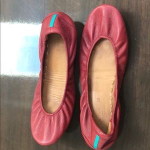 Cardinal red Tieks. Size 10